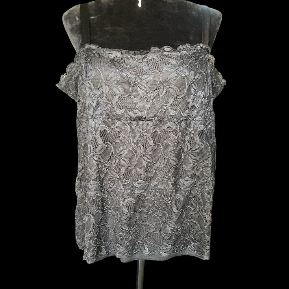 Coldwater Creek Lace Black Cami Ladies XL (18) Like New
